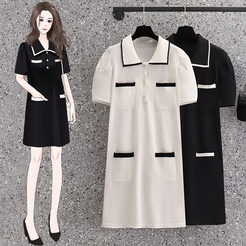 เดรสแขนสั้น มีไซส์ L-4XLอก 38-47 นิ้ว ใส่ได้ทั้งสาวหุ่นดีน่ารักจนถึงสาวอวบพลัสไซส์
