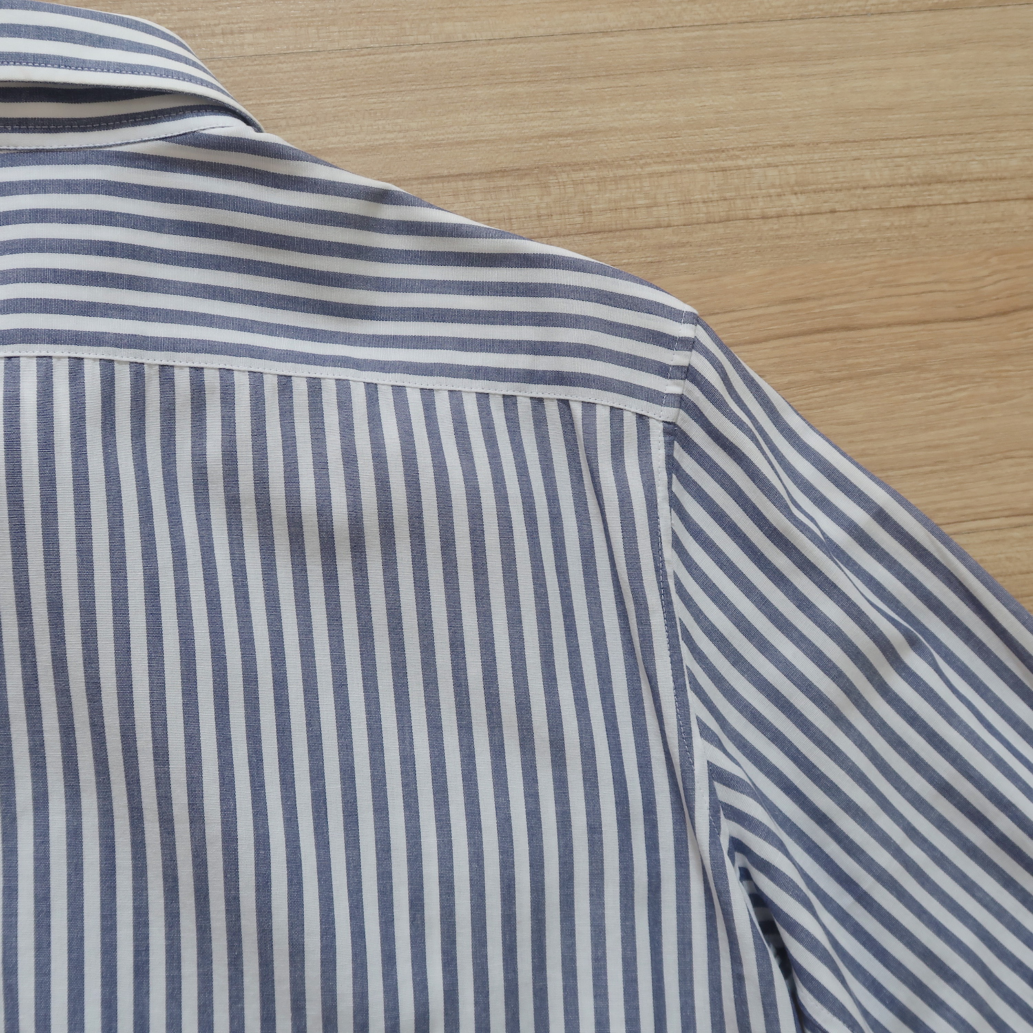 Celine Blue Stripe Crop Shirt