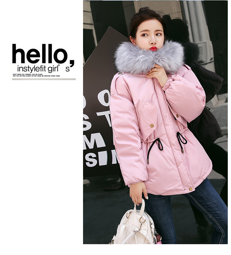 เสื้อกันหนาวฮู้ดดี้ แต่งเฟอร์หนาฟู งานเกรดดีเหมือนแบบ บุนวมหนา อุ่นมาก หิมะก็เอาอยู่ (ถอดขนถอดฮู้ดได้) ชมพูฮู้ดเทา