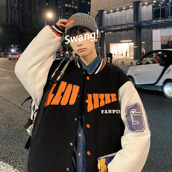 เสื้อแจ็คเก็ตเบสบอล เสื้อคลุม เสื้อแขนยาวสไตล์เกาหลี