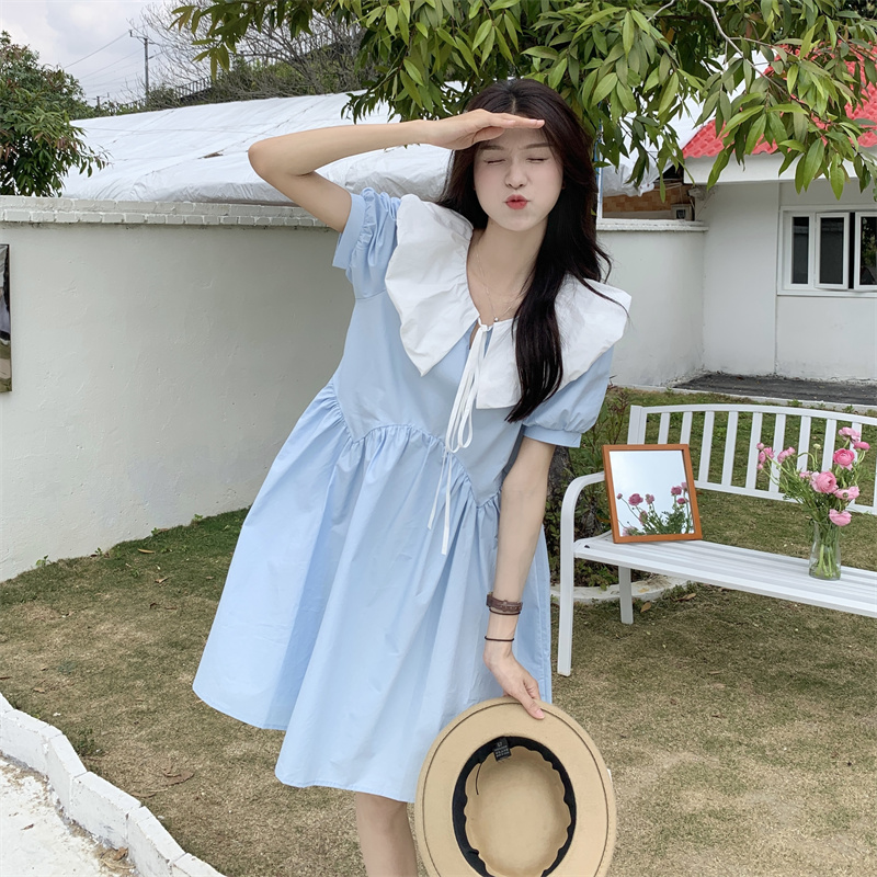 เดรสวัยรุ่น-เดรสคนอ้วนวัยรุ่น L-4XL(อก38-46 นิ้ว)