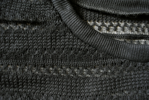 เสื้อยืดลูกไม้ตัวใหญ่คอกลม ผ้าลูกไม้