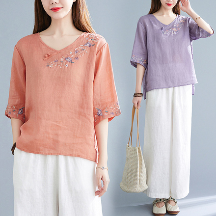 เสื้อลินิน แบบเสื้อสวยๆ เสื้อผ้าฝ้ายลินิน เสื้อเชิ้ตผ้าลินิน