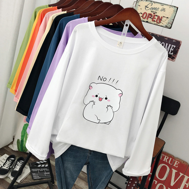 เสื้อยืดคอตตอน สกรีนลายน่ารัก มีหลากหลายสี ส่งฟรีทั่วไทย BY JIMIAO
