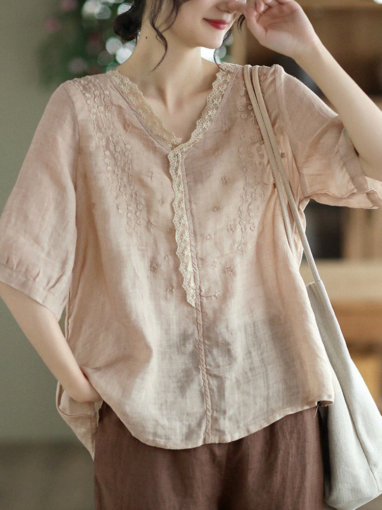 เสื้อลินิน เสื้อผ้าฝ้ายลินิน เสื้อเชิ้ตผ้าลินิน S M l XL จากแบรนด์ ZIMO