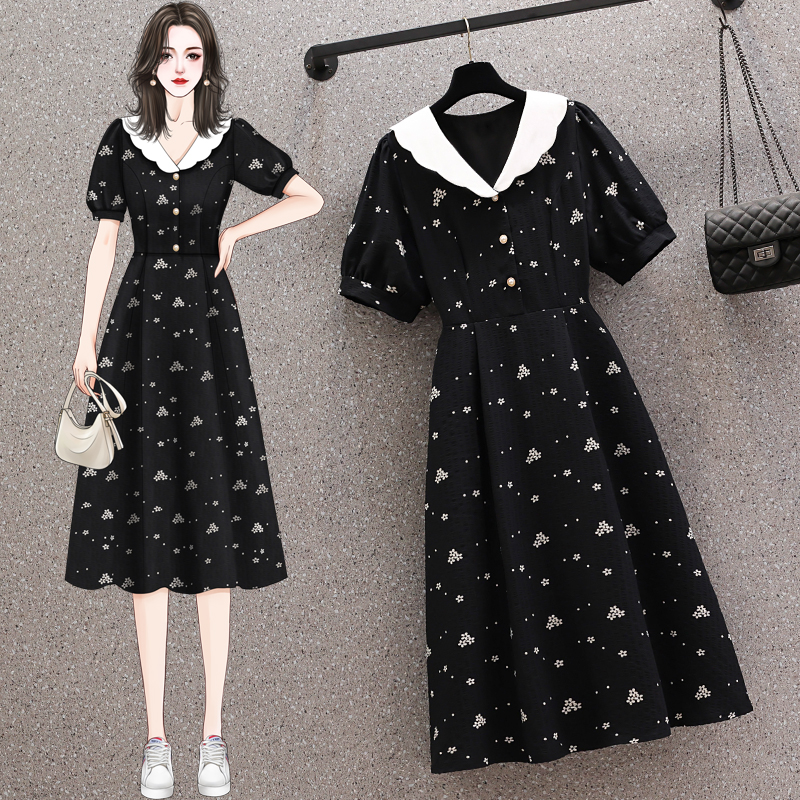 เดรสแขนสั้น มีไซส์ L-4XLอก 38-47 นิ้ว ใส่ได้ทั้งสาวหุ่นดีน่ารักจนถึงสาวอวบพลัสไซส์