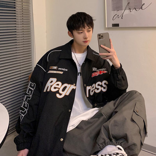 เสื้อแจ็คเก็ตเบสบอล เสื้อคลุม เสื้อแขนยาวสไตล์เกาหลี