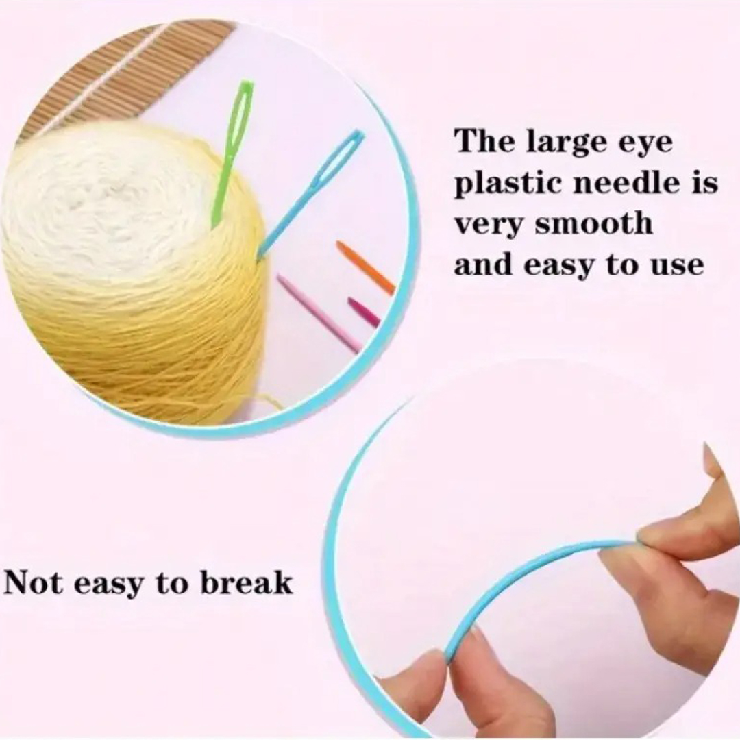 เข็มเย็บไหมพรมพลาสติก (แพ็ค 6 ชิ้น)