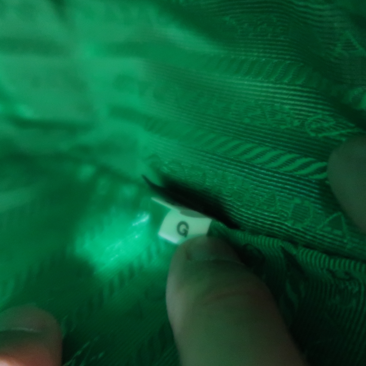 Prada Mango Green Saffiano Re-Edition Mini Hobo 1BC204 (2022)