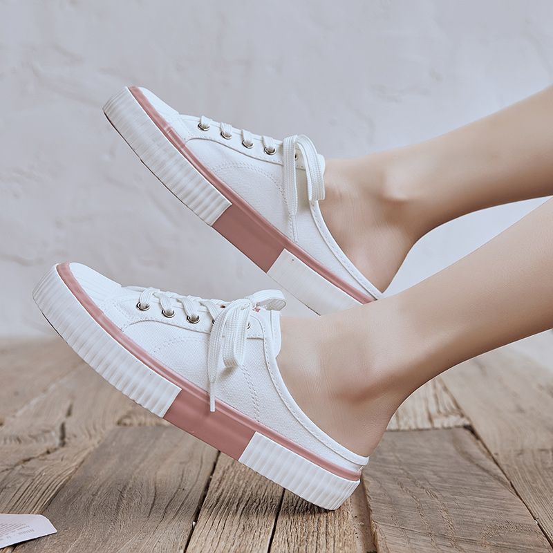 รองเท้าผ้าใบ รองเท้าลำลอง รองเท้าผ้าใบลำลอง รองเท้าแฟชั่นแบบสวม Slipper Shop