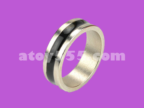 แหวนแม่เหล็ก สีขาว คาด ดำ 20 mm (PK ring)