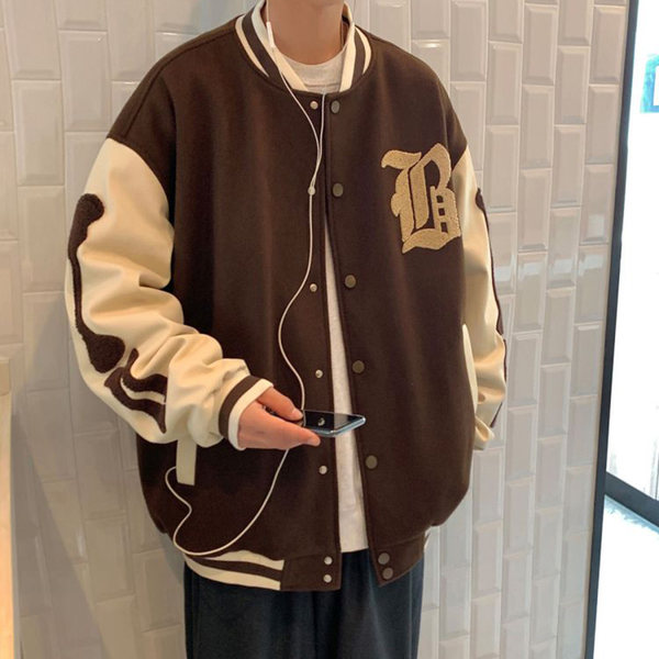 เสื้อแจ็คเก็ตเบสบอล เสื้อคลุม เสื้อแขนยาวสไตล์เกาหลี