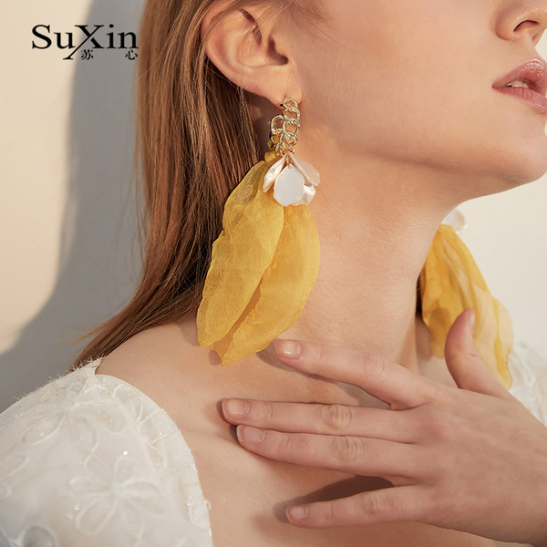 ตุ้มหู ต่างหู ต่างหูผู้หญิง By SuXin
