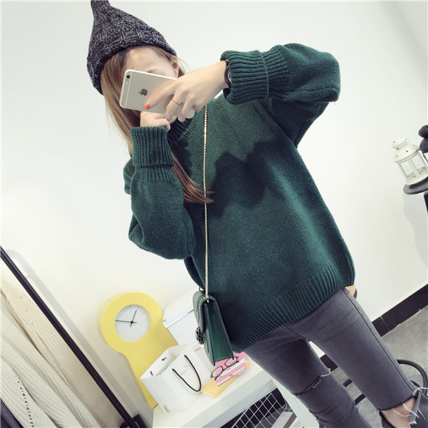 Sweater เสื้อไหมพรมถักคอตั้ง เก๋ๆ ไหมพรมยืดได้เยอะ