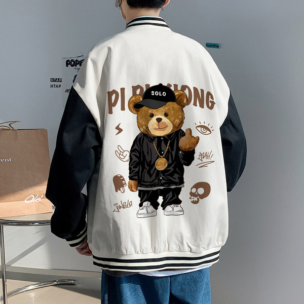 เสื้อแจ็คเก็ตเบสบอล เสื้อคลุม เสื้อแขนยาวสไตล์เกาหลี