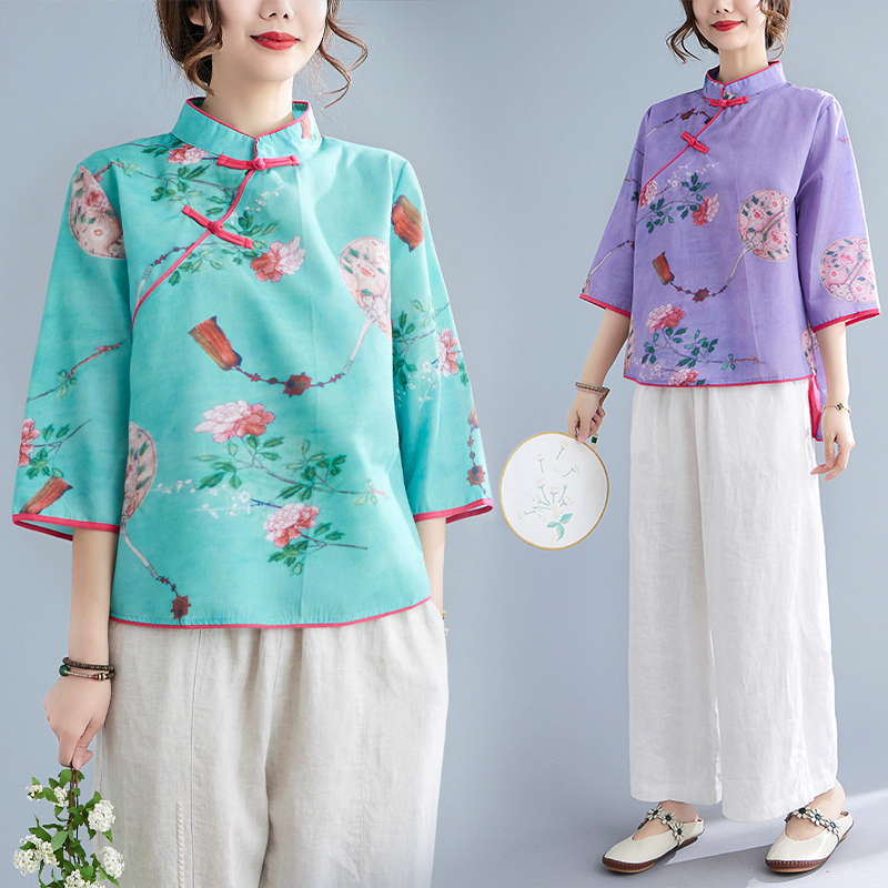 เสื้อผ้าฝ้าย ผ้าลินิน สไตล์วินเทจ