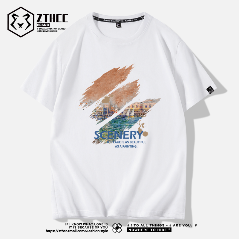 เสื้อยืดผู้ชายอ้วน S-6XLน้ำหนักผู้สวม40-135กิโลกรัมใส่ได้ ส่งฟรี