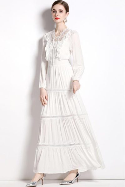 ชุดเดรสยาวสวยๆ ชุดเดรสยาวใส่สบาย ใส่ทำงาน