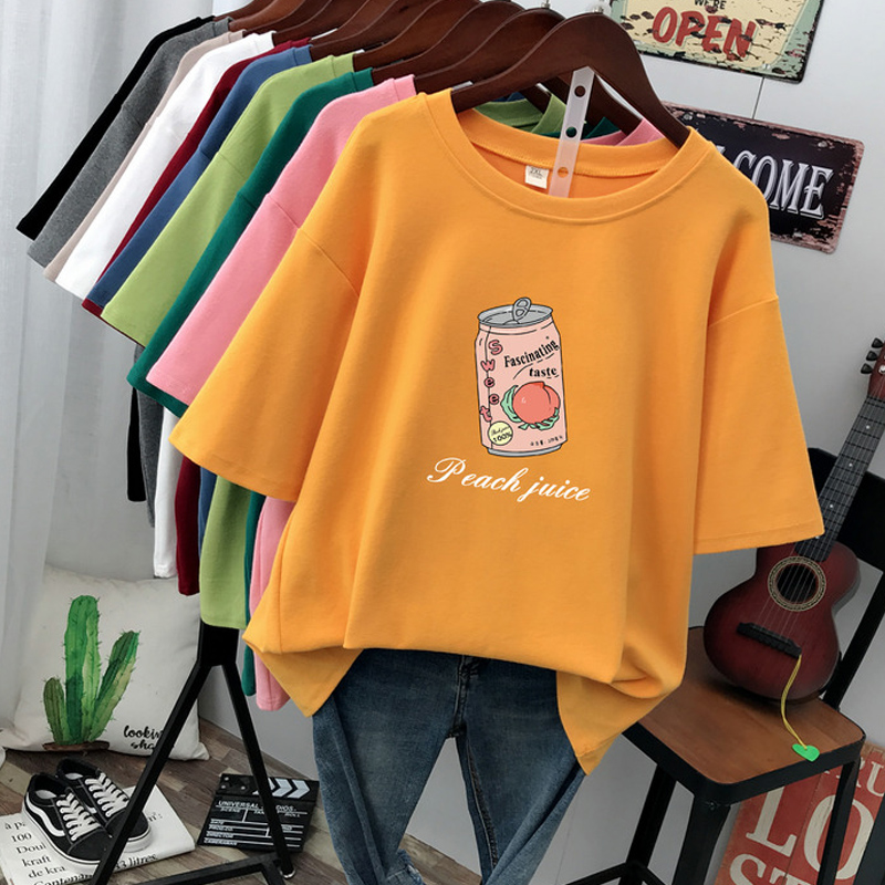 เสื้อยืดคอตตอน สกรีนลายน่ารัก มีหลากหลายสี ส่งฟรีทั่วไทย BY JIMIAO