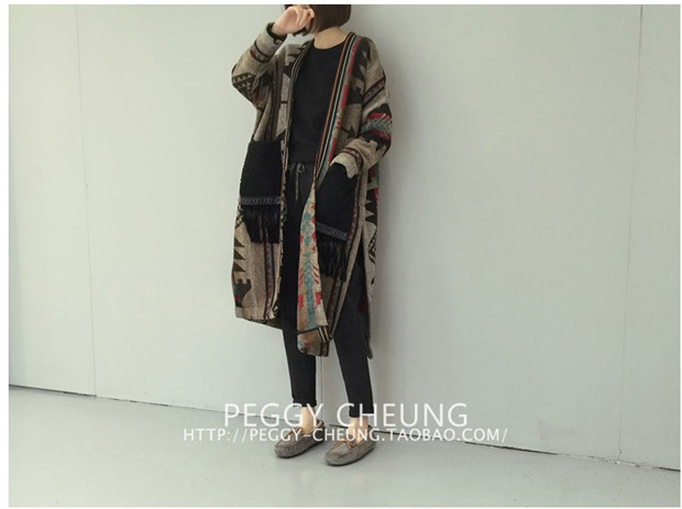 เสื้อคลุมกันหนาว ตัวยาว ผ้าทอเนื้อแน่นนุ่ม งานดีผ้าดีตามแบบเลยจ้า ใครชอบแนวนี้ต้องรีบจัดเลยจ้า