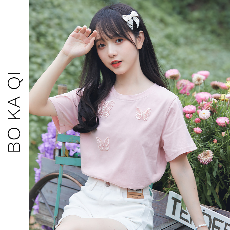 เสื้อผ้าวัยรุ่นเกาหลี เสื้อยืดวัยรุ่นผู้หญิง มีขนาด S M L XL