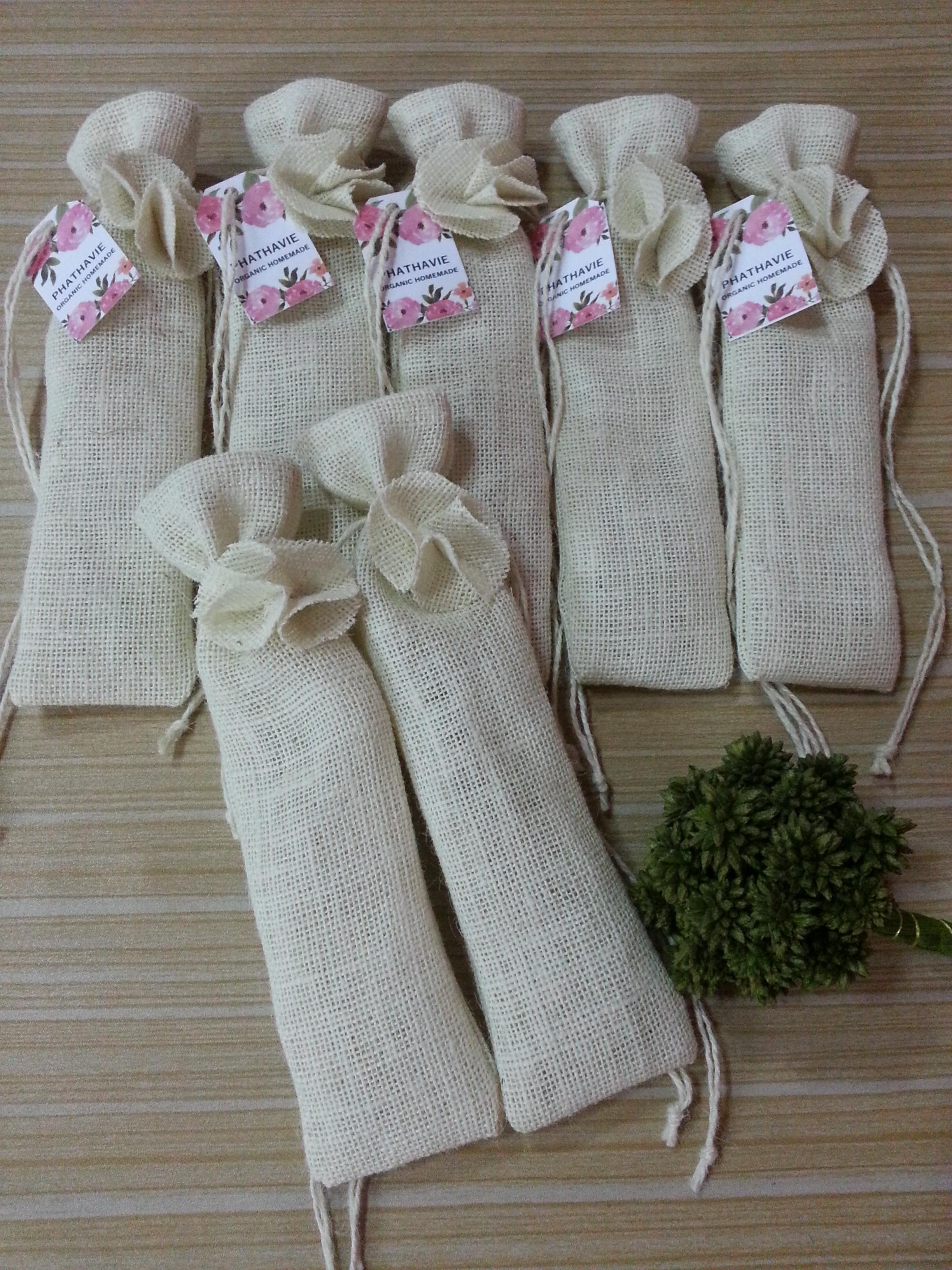 ถุงผ้ากระสอบหูรูดทรงยาว