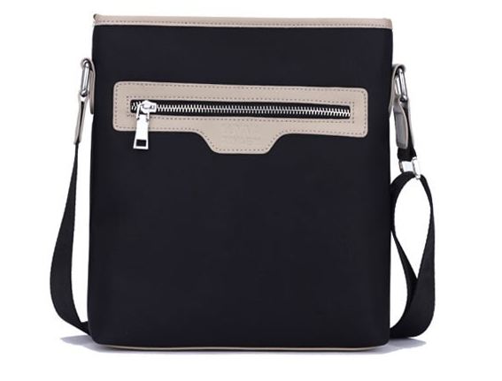 กระเป๋าสะพายข้าง ผู้ชาย ผ้าไนลอน ผสมหนัง ดีไซน์ วัยรุ่น เท่ ๆ กระเป๋าสะพาย ใส่ Ipad ได้ แบบสวย คลาสสิค แฟชั่นยุโรป สีน้ำเงิน ดำ น้ำตาล 264945