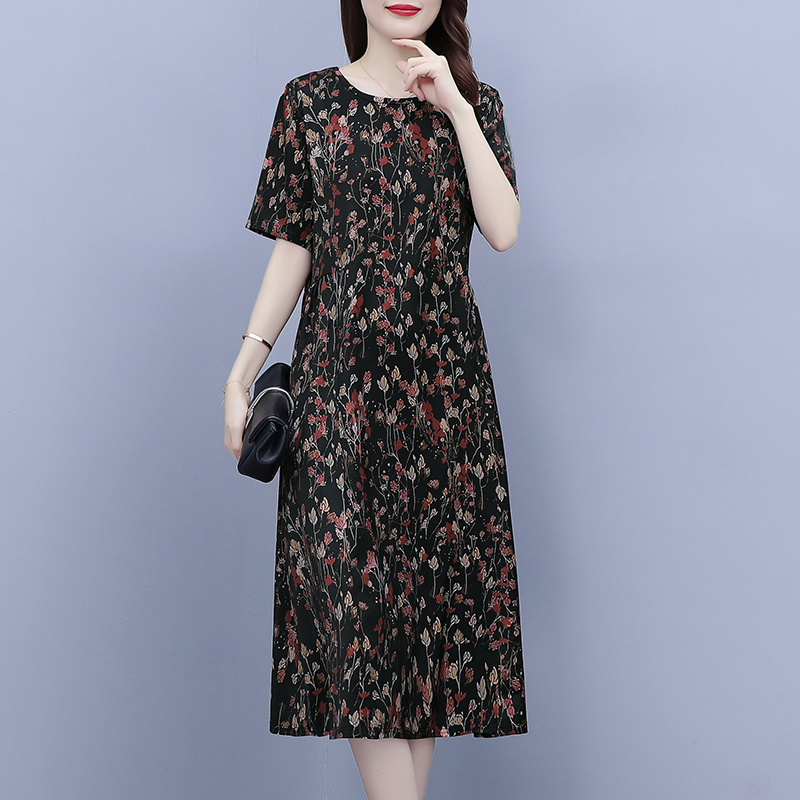 เดรสคนอ้วน เดรสสาวอวบ ชุดเดรสคนอ้วนวัยรุ่นแขนสั้น BY PLUS SIZE Girl
