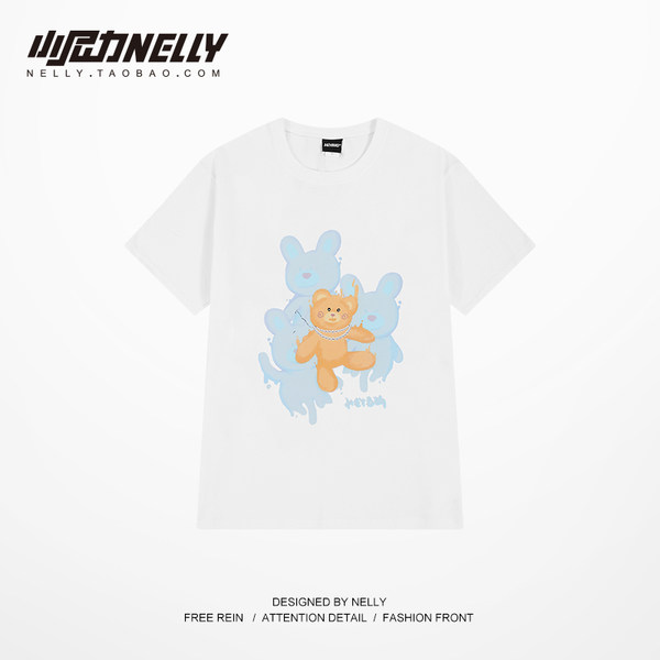 เสื้อยืดคอกลม ผู้ชาย เสื้อยืดผู้ชายเกาหลี เสื้อยืดเกาหลี แบรนด์ NELLY