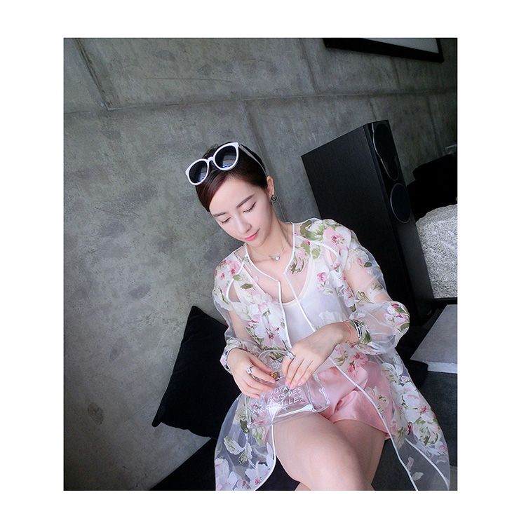 เสื้อคลุม ผ้าแก้ว พร้อมส่ง ลายดอกไม้หวานๆ แบบเก๋ไก๋ไม่เหมือนใคร