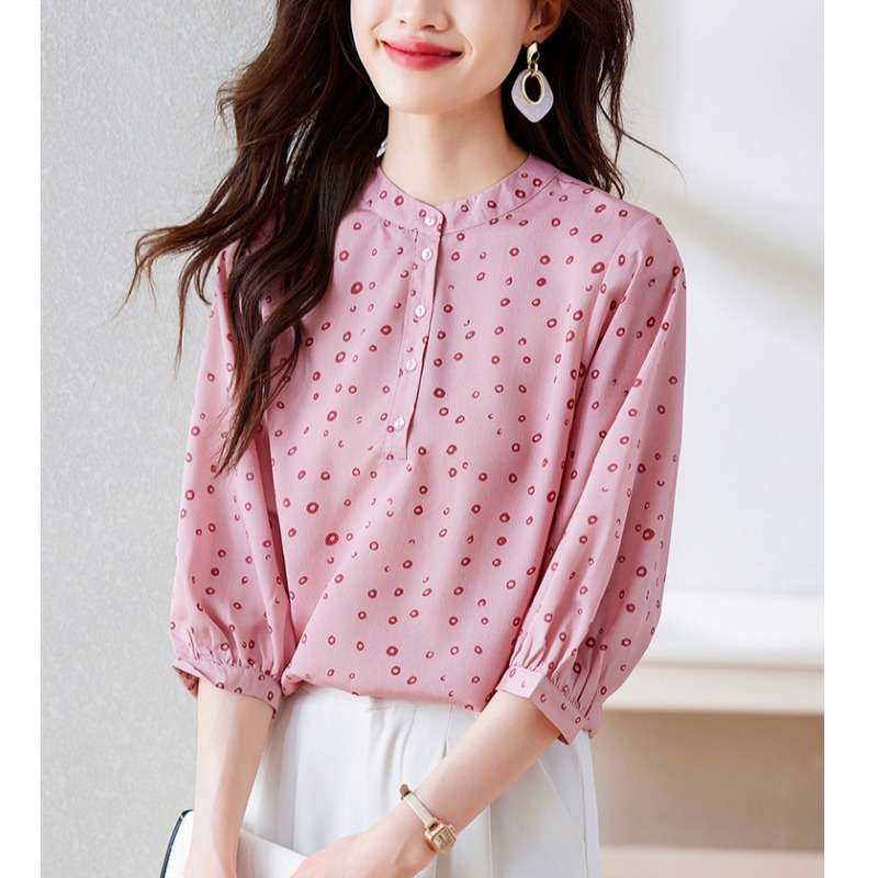 เสื้อเชิ้ตผู้หญิงแขนยาว เสื้อเชิ้ตผู้หญิงใส่ทํางาน 390 บาทต่อชิ้น ฟรีค่าจัดส่ง