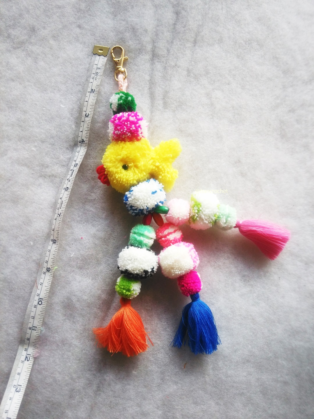 Bancrochet พวงกญแจพู่แขวนกระเป๋า Tassel keychains หลากสี 7 นิ้ว (inch)