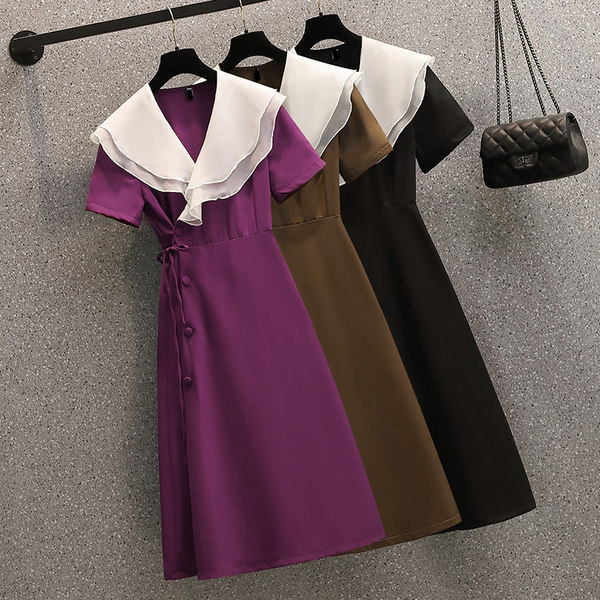 เดรสคนอ้วน เดรสสาวอวบ ชุดเดรสคนอ้วนวัยรุ่น BY PLUS SIZE Girl
