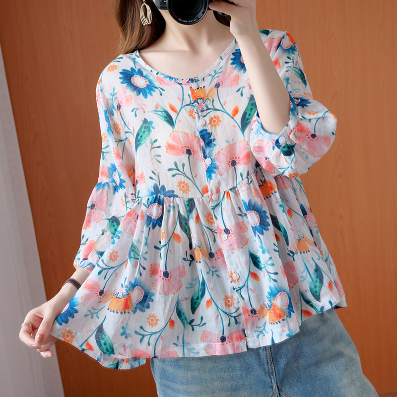 เสื้อลินิน เสื้อผ้าฝ้ายลินิน เสื้อเชิ้ตผ้าลินิน BY Zimo
