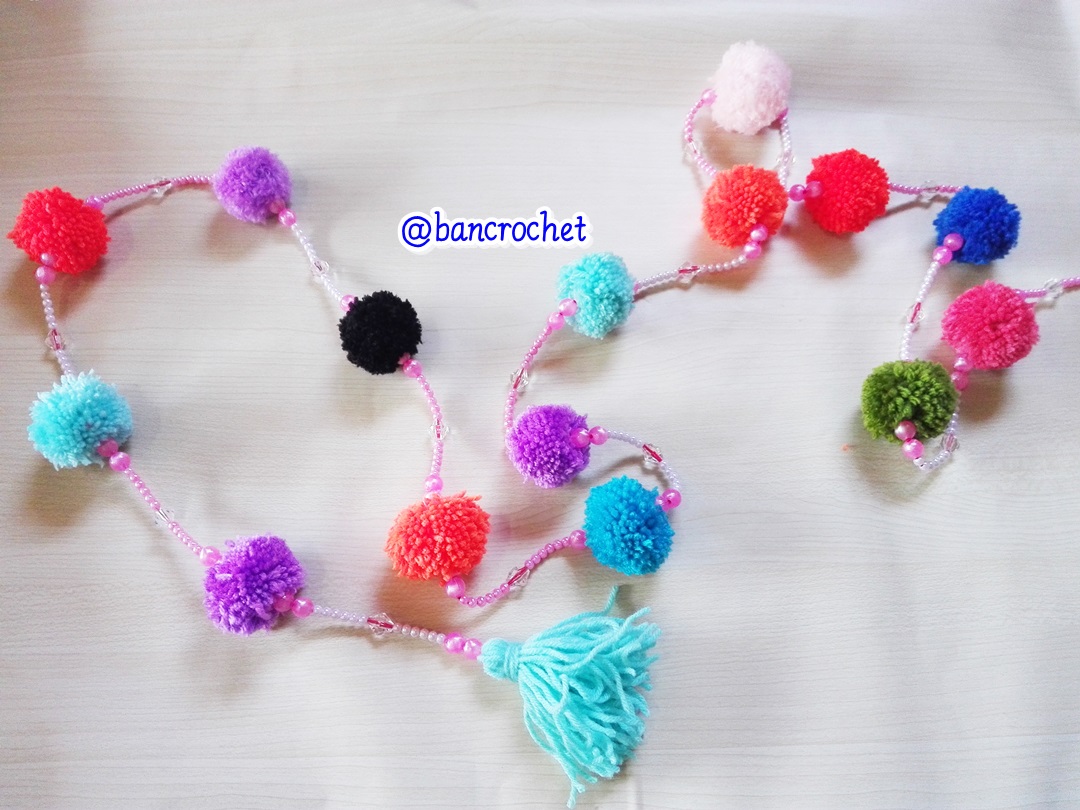 Bancrochet ม่านประตูโครเชต์ มู่ลี่ฉากกันห้อง crochet door hanging หลากสี 160 cm