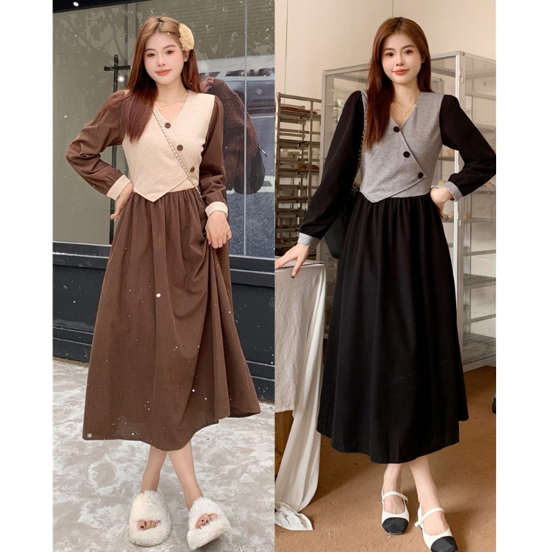 เดรสสาวอวบ มีไซส์ L-4XLอกเสื้อ 38-47 นิ้ว ใส่ได้ทั้งสาวหุ่นดีน่ารักจนถึงสาวอวบพลัสไซส์ จัดส่งฟรี! ทักแชทสั่งซื้อ