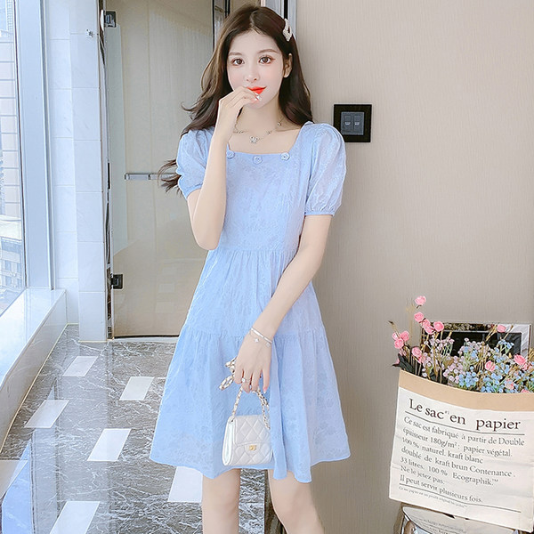 เดรสลูกไม้ เดรสชีฟองสวยๆ แขนสั้น By Meiyi women's clothing