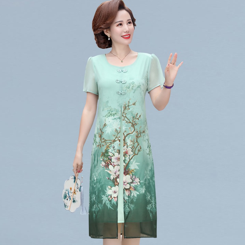 เดรสวัยผู้ใหญ่40-60ปีเดรสคุณแม่