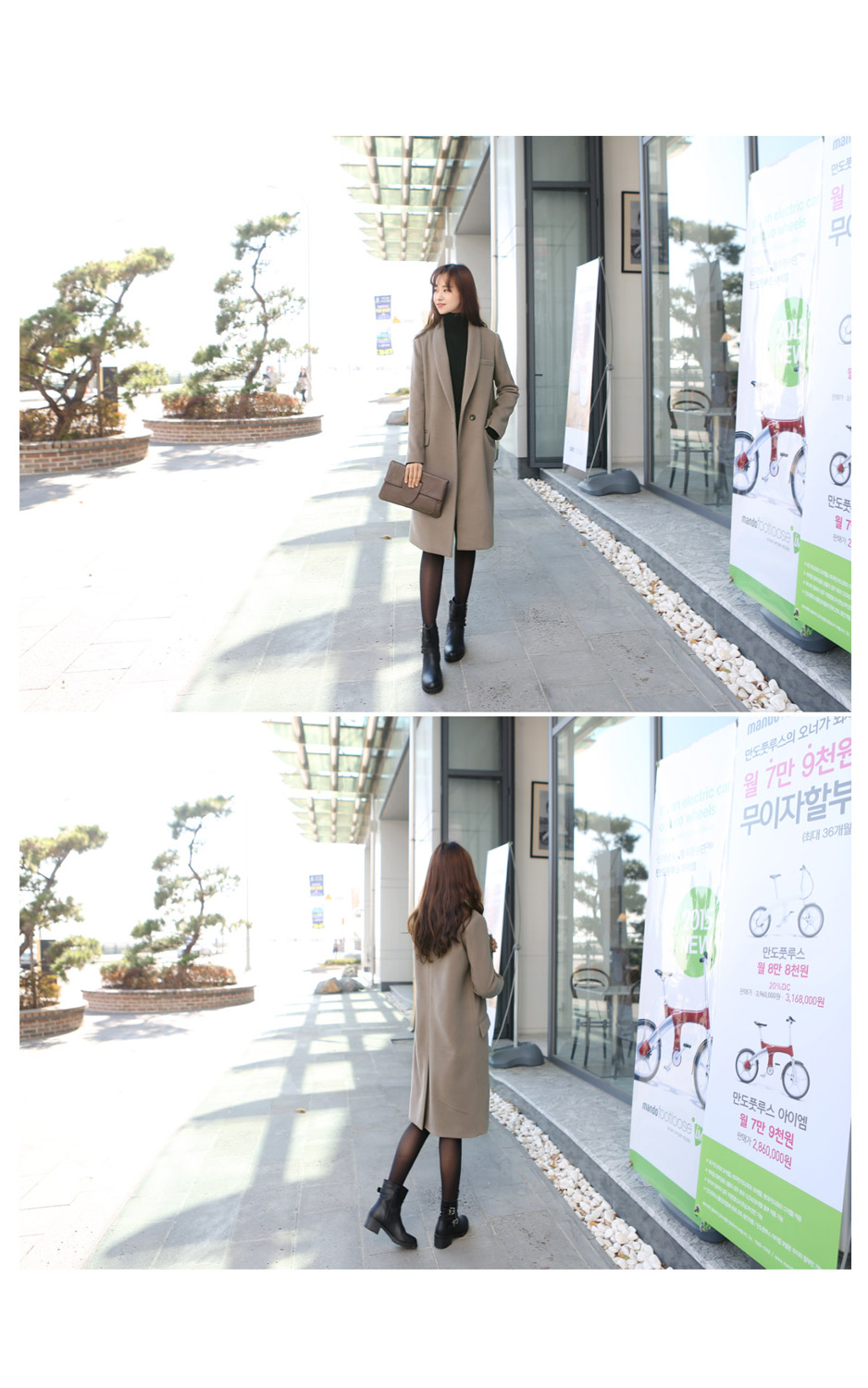 OverCoat เสื้อโค้ทกันหนาวตัวยาว สีเทา งานดี ผ้าวูลเนื้อดีเรียบไม่เป็นขุย บุซับในกันลมอย่างดี พร้อมส่ง สีเทา