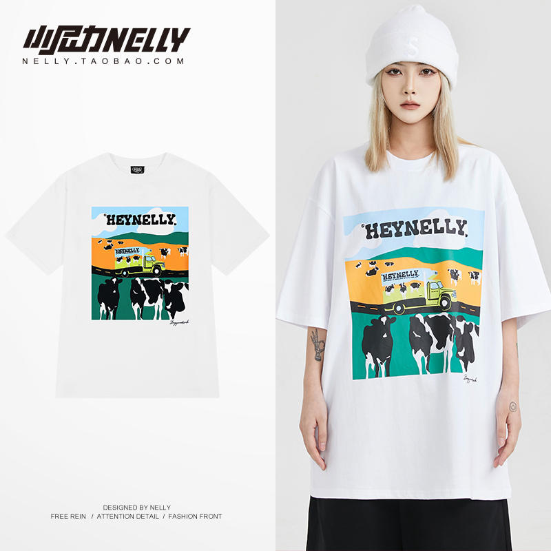 เสื้อยืดคอกลม ผู้ชาย เสื้อยืดผู้ชายเกาหลี เสื้อยืดเกาหลี แบรนด์ NELLY