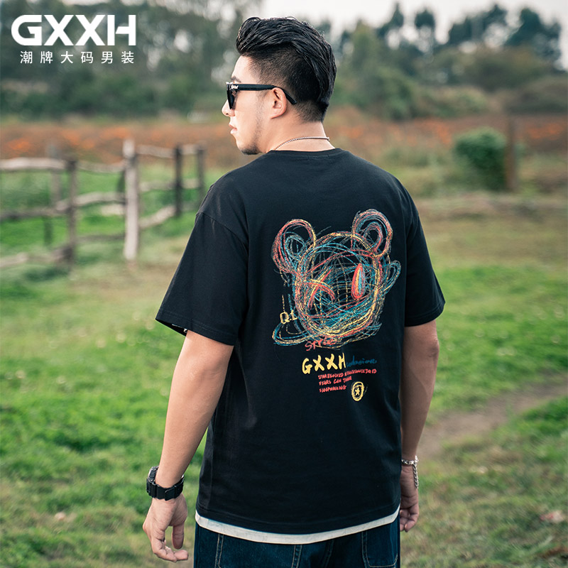 เสื้อยืดผู้ชายอ้วน S-5XL(อกเสื้อ39-51นิ้ว)