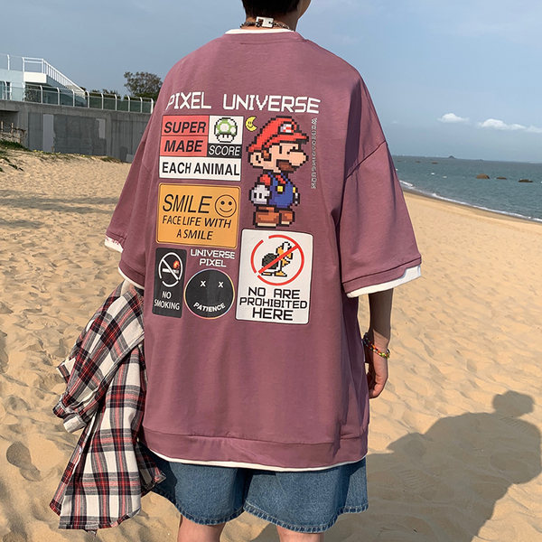 เสื้อยืดผู้ชายอ้วน S-5XL(อกเสื้อ39-51นิ้ว)