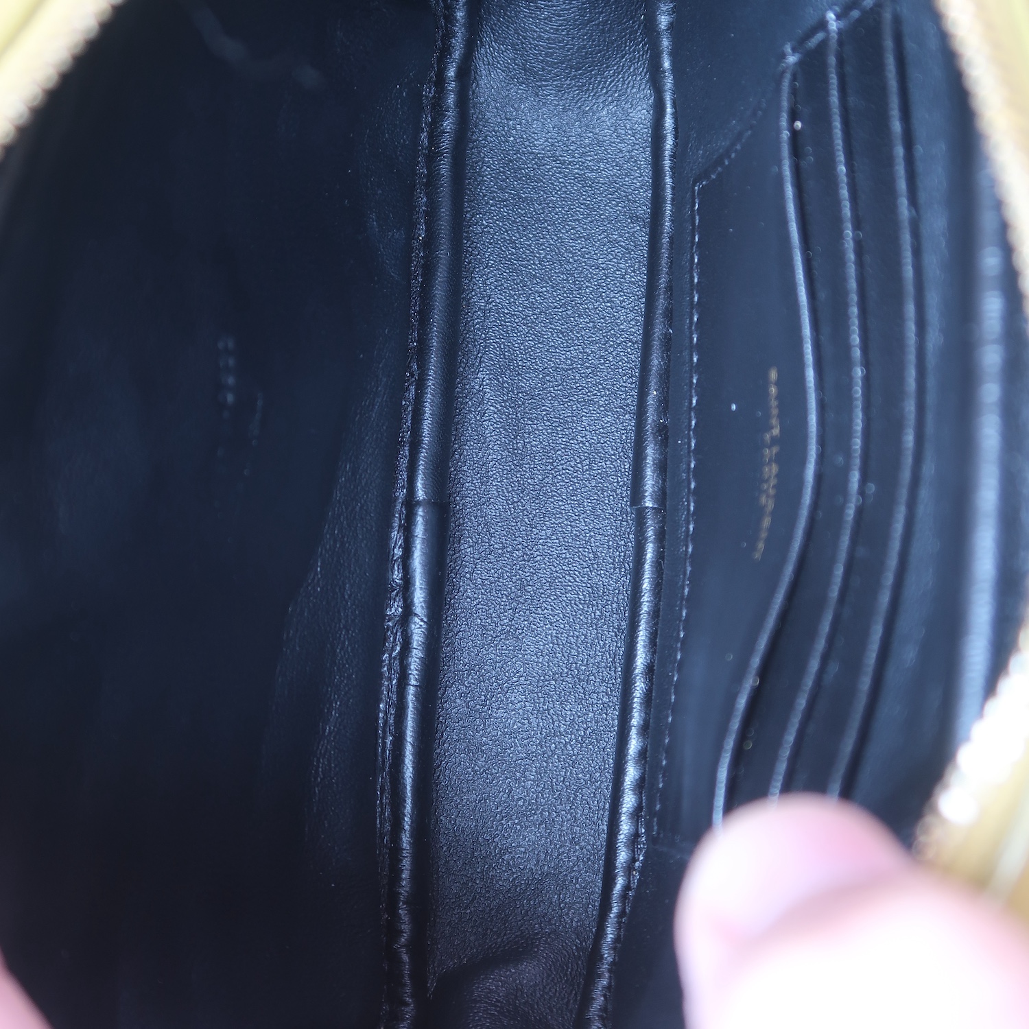 Saint Laurent Light Chatreuse Grain De Poudre Matelasse Mini Lou Camera GHW