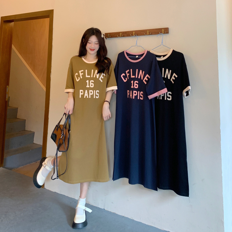 เดรสวัยรุ่น-เดรสคนอ้วนวัยรุ่น L-4XL(อก38-46 นิ้ว)