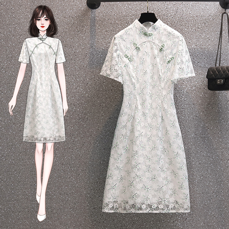 เดรสแขนสั้น มีไซส์ L-4XLอก 38-47 นิ้ว ใส่ได้ทั้งสาวหุ่นดีน่ารักจนถึงสาวอวบพลัสไซส์