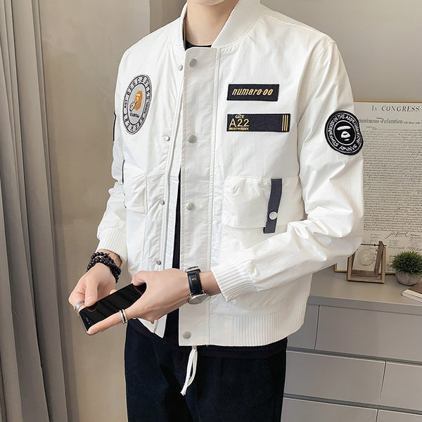 เสื้อแจ็คเก็ตเบสบอล เสื้อคลุม เสื้อแขนยาวสไตล์เกาหลี