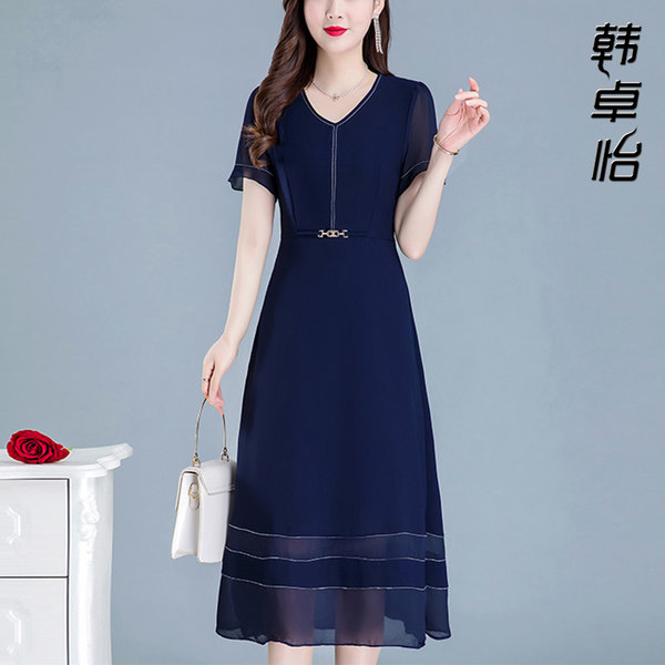 เดรสวัยผู้ใหญ่40-60ปี เดรสคุณแม่ ชุดเดรสทำงานวัยผู้ใหญ่ แบรนด์ MAMA DRESS