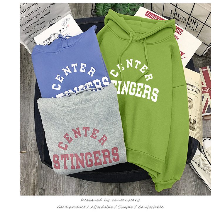 เสื้อกันหนาวฮู้ดดี้ แฟชั่นเกาหลี สกรีนลายน่ารัก ผ้าเนื้อนุ่ม ด้านในเป็นผ้าสำลี กันหนาวได้จ้า พร้อมส่ง งานจริงในภาพสุดท้าย