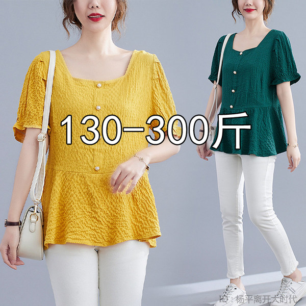 เสื้อเชิ้ตสาวอ้วนมีไซส์ใหญ่มาก มีไซต์2X-7X(อกเสื้อ43-63นิ้ว)น้ำหนักผู้สวม50-170กิโลกรัมใส่ได้
