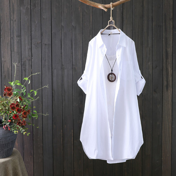 แบบเสื้อสวยๆ เสื้อผ้าฝ้ายลินิน เสื้อเชิ้ตผ้าลินิน